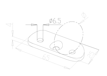 Handrail Saddles - Model 0300 CAD Drawing